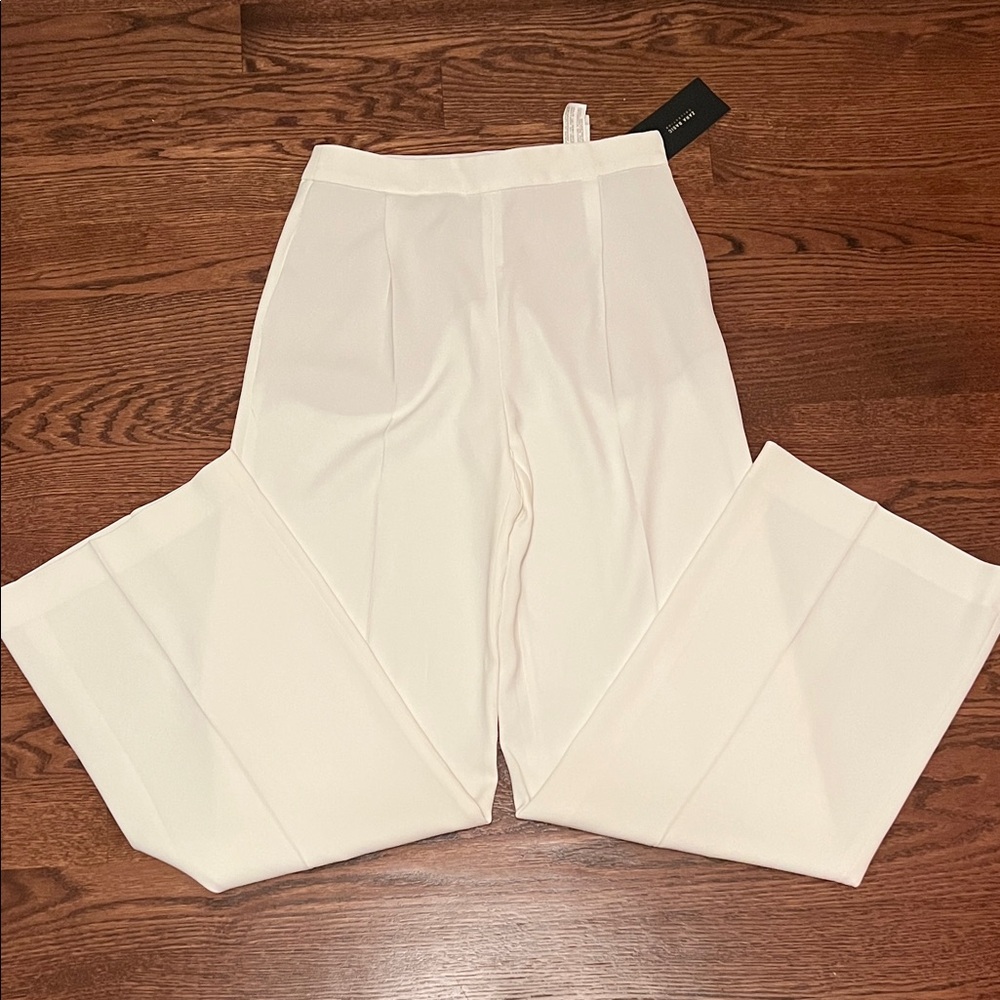 NWT Zara Elegant Cream Wideleg Women's Pants